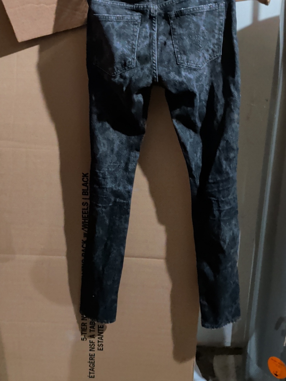 Nwt R13 Allison Skinny Fit Black Distressed Callen Snake Print Jeans With Rips - Picture 10 of 12